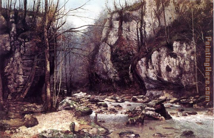 The Stream of the Puits-Noir at Ornans painting - Gustave Courbet The Stream of the Puits-Noir at Ornans art painting